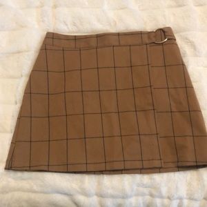 Brown and black lined skirt